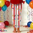 thumbnail image 2 of UJNDER Girls Fashion 3D Striped Carnival Print Slim Fit Athletic Casual Leggings Pants for Play and Daily Wear Girls Leggings,Red_005,11-12 Years, 2 of 4