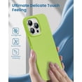 thumbnail image 4 of Designed for iPhone 14 Pro Case,Shockproof Liquid Silicone Protective Phone Case with Soft Anti-Scratch Microfiber Lining Ultra Slim Drop Protection Phone Cover 6.1 inch(Fluorescent Yellow), 4 of 13