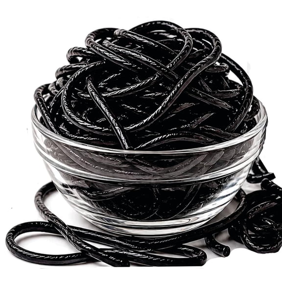 Gerrit’s Black Licorice Laces – 2 lb Bulk Candy