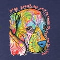 thumbnail image 2 of Neon Lab Dog Lover Shirt | Labrador Dogs Speak To Those Who Listen | Dean Russo Art Animal Lover Tri-Blend Racerback Tank Top, Vintage Navy, Medium, 2 of 6