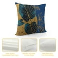 thumbnail image 4 of Nawypu  Tropical Blue Leaves with Gold Sun Moon Decorative Pillowcase Throw Pillow Cover,Abstract Throw Pillows for Sofa Bed Room Home Bedroom Decor, 4 of 5