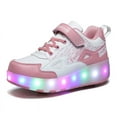 thumbnail image 3 of Kids Roller Skates Light up Shoes with Wheels Shoes LED USB Charging Roller Sneakers for Girls Boys Birthday Christmas Gift, 3 of 19