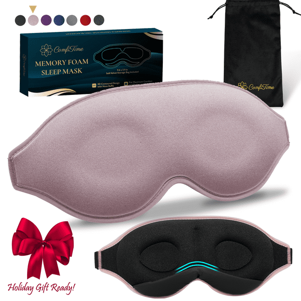 Máscara para dormir ComfiTime 3D 100 % opaca Rosa ruborizado
