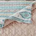 thumbnail image 4 of Barefoot Bungalow Phoenix Southwestern Boho Quilted Throw Blanket, 50 W x 60 L inches, Turquoise, 4 of 8