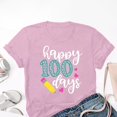 thumbnail image 5 of Delayuji 100 Days of School Shirt Women Teacher Tshirts Happy 100Th Days Shirt Celebration Appreciation Pink Xl Polyester,Spandex Short Sleeve Shirts for Women, 5 of 5