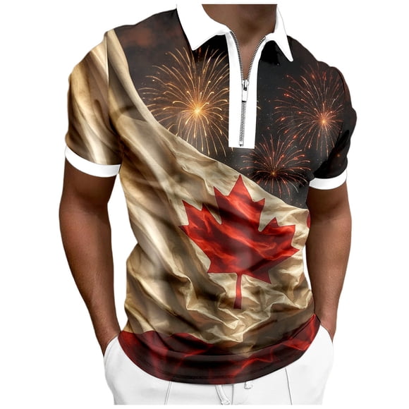 DGMIOCS Mens Short Sleeve Polo Tanteasy Care Vintage Work Brown XXXXL