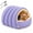 Purple, variant on Corduroy Yorkie Cave Bed with Adjustable Front Flap, Cozy Plush Indoor Dog Cave Bed with Removable Washablr and Cushion, for Small Medium Dog Cats