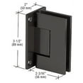 thumbnail image 2 of CRL GEN037MBL Matte Black Geneva 037 Series Wall Mount Full Back Plate Standard Hinge, 2 of 8
