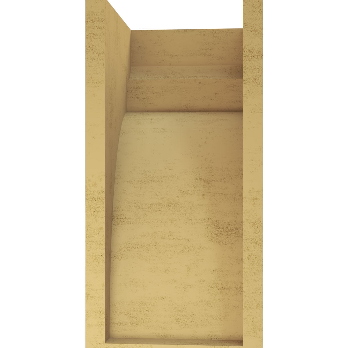 9"W x 9"D x 18"H Wide Yorktown Rough Cedar Woodgrain TimberThane Corbel, Primed Tan