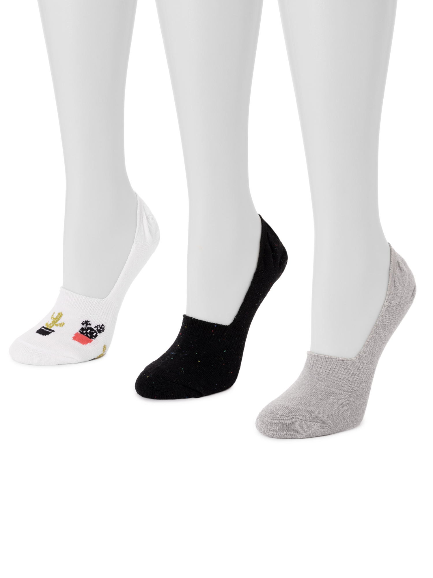 MUK LUKS Women's NO SHOW Liner Socks, 6 pairs