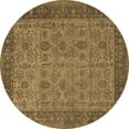 thumbnail image 1 of Ahgly Company Indoor Round Oriental Brown Industrial Area Rugs, 3' Round, 1 of 4