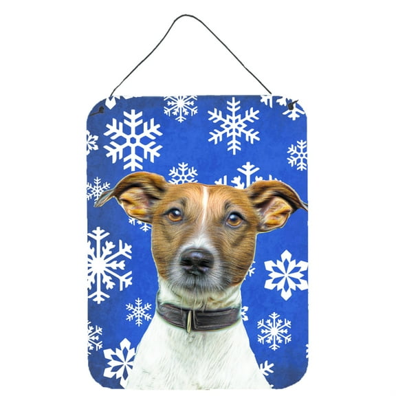 Winter Snowflakes Holiday Jack Russell Terrier Wall or Door Hanging Prints