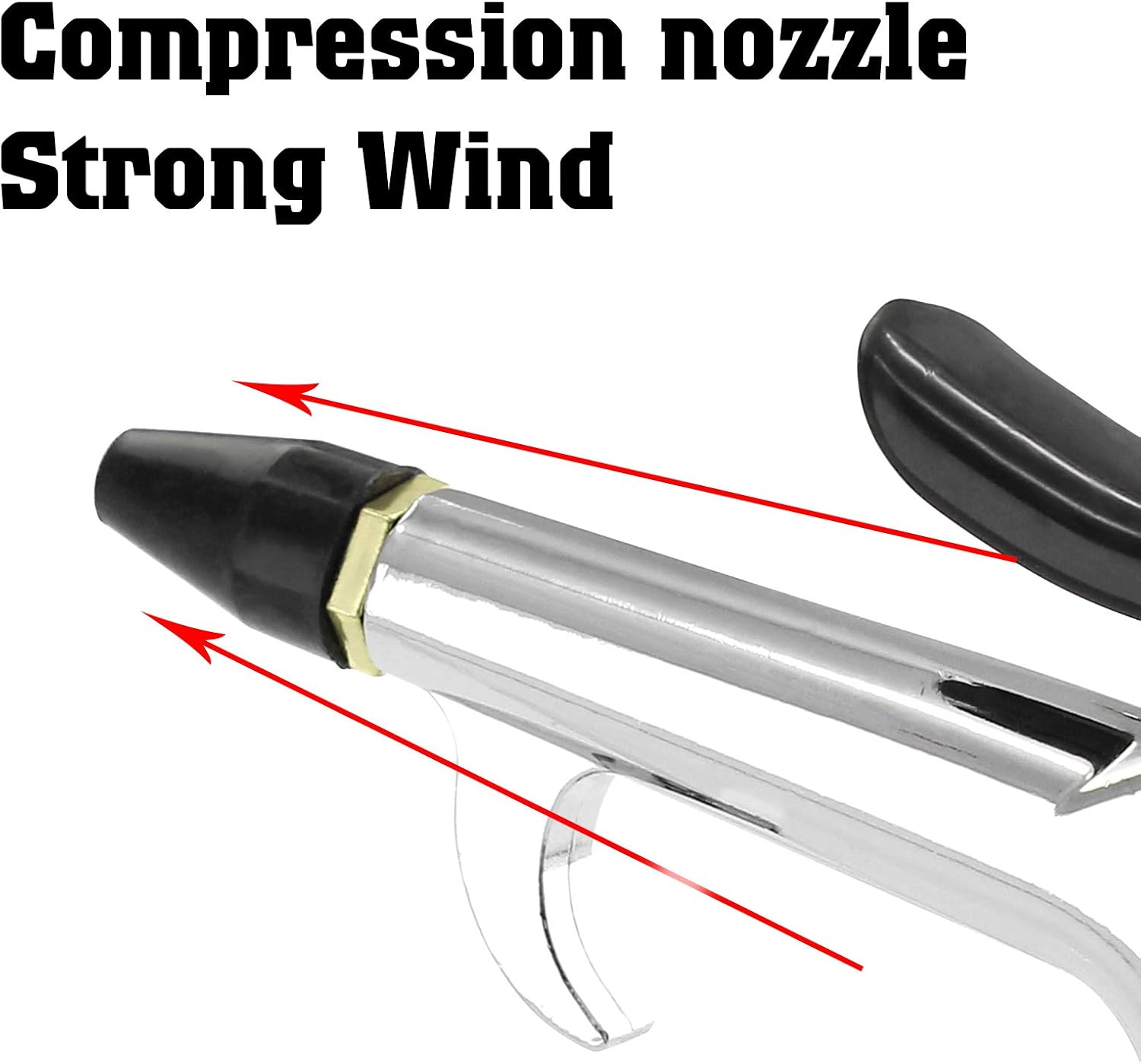 MKEUDQ-2PCS 1/4" NPT Lever Blow Gun - Air Nozzle Blow Gun with Rubber and Safety Tip Nozzles - Blow Gun Air Tool for Home Cleaning Auto Repair