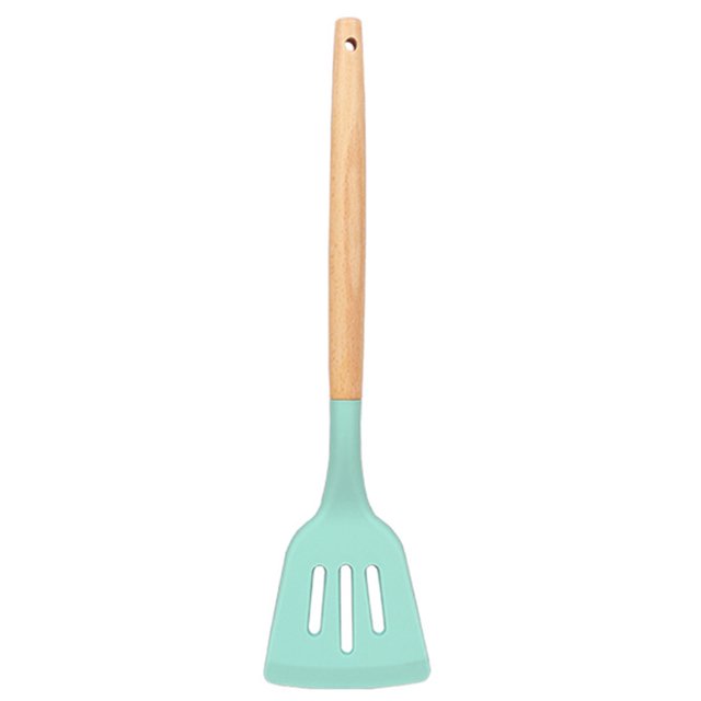 CSChome Spatule à Frire Résistante aux Hautes Températures avec Fentes : Spatule à Steak en Silicone Non Creuse Gadget de Cuisine