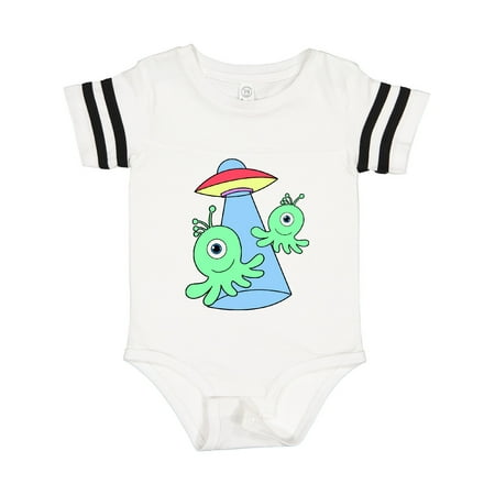 

Inktastic Aliens with Spaceship Illustration Gift Baby Boy or Baby Girl Bodysuit