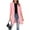 Pink, variant on Jacenvly Winter Jackets Women Solid Blazer Jacket Comfortable Warm 3/4 Sleeve Outerwear Lapels Button Pocket Jacket New Style Long Tops
