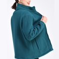 thumbnail image 5 of CUZIBR Women Winter Coat Long Sleeve Zip Up Thick Warm Lined Fuzzy Jacket Loose Fit Lightweight Outerwear Cozy Soft Comfortable Casual Wear With Pockets Dailywear,Blue,XXXXXL, 5 of 7