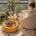 thumbnail image 7 of Hamburger Dog Bed,Interactive Mat for Small Medium Dogs,Stress Relief Foraging Game,Washable Cloth Pet Resting Bed,for Anxiety Relief,19.7 Inch, 7 of 7