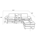 thumbnail image 5 of Aukfa 102" Modular Sectional Couch for Living Room, Dual Layer Cushion, Chenille, Yellow, 5 of 9