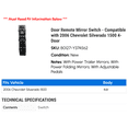 thumbnail image 2 of Door Remote Mirror Switch - Compatible with 2006 Chevy Silverado 1500 4-Door, 2 of 2