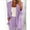 Purple, variant on Women's Long Sleeve Blazer Set - Tailored Office Suit with Pockets