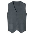 thumbnail image 2 of HUANBAI Men's Autumn And Winter Sleeveless Knitted Oversized Woolen Vest Sweater Vest Casual Sweater, 2 of 3