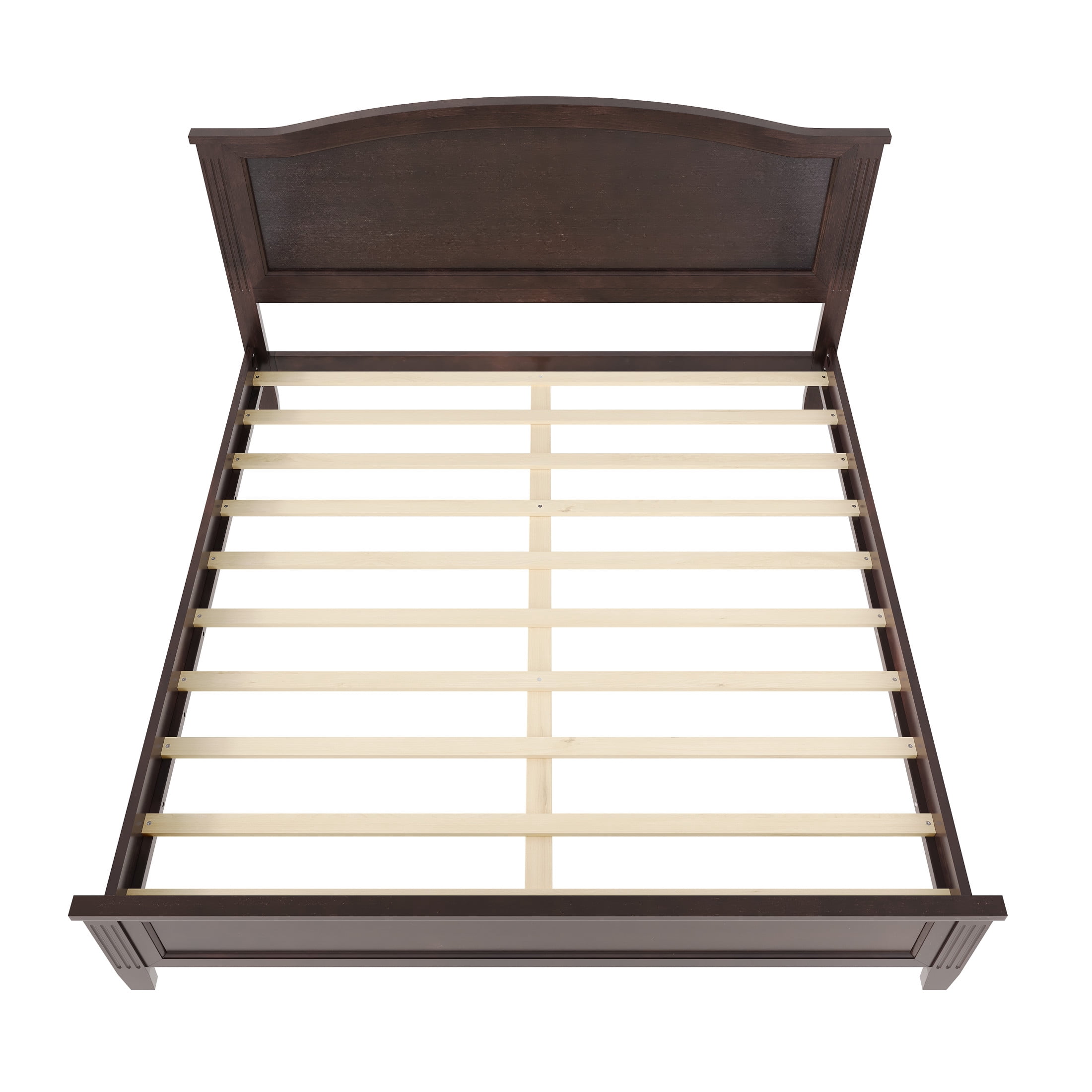 Noble House King Size Platform Bed with Headboard and Slat Support, Wooden Bed Frame, Rustic Farmhouse, Espresso