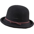 thumbnail image 5 of CoCopeaunts Cotton Linen Knitted Breathable Bowler Hat Literary Rolled Edge Small Knot Women Bucket Hat Outdoor Leisure Hundred, 5 of 8