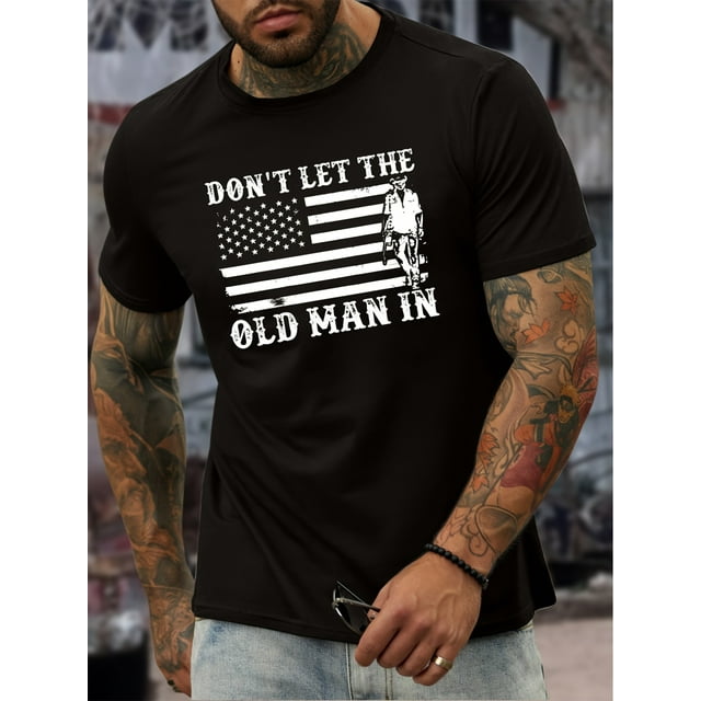 Men's Summer Fashion T-Shirt with Unique Graphic Print - Casual Round Neck, Short Sleeve, Machine Washable, T-shirts