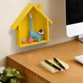 thumbnail image 5 of Little House Wall Shelf Wooden Storage Rack, Cute Decorative Display Stand for Solid Wood Walls, Bedroom Dining Room Office, Space-Saving Versatile Organization and Display Shelf, 5 of 6