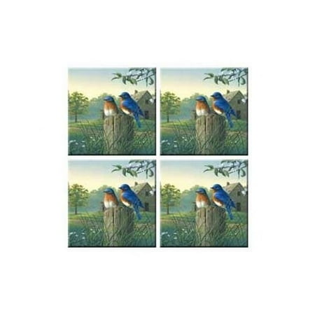 

McGowan TT92380 Tuftop Country Morning Bluebirds Coasters Set of 4