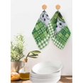 thumbnail image 2 of St. Patrick's Day Kitchen Dish Towels for Drying Dishes Set of 3, Spring Lucky Shamrock Cute Puppy Green Plaid Waffle Weave Microfiber Hand Tea Bathroom Towels Quick Dry & Absorbent Towel 12x12, 2 of 7