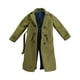 thumbnail image 2 of 1/12 escala mujeres hombres figura gabardina, traje de ropa de muñeca hecha a mano, ropa en miniatura para figuras de acción masculinas femeninas de 6 Verde Hugo gabardina, 2 of 10