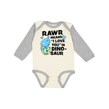 

Inktastic Rawr Means I Love You in Dinosaur Valentine Gift Baby Boy or Baby Girl Long Sleeve Bodysuit
