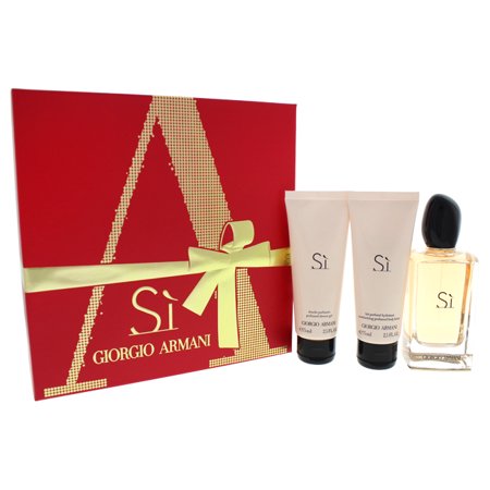 Giorgio Armani Si by Giorgio Armani for Women - 3 Gift Set  EDP Spray,   Perfumed Shower Ge | Walmart Canada