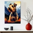 thumbnail image 3 of Welsh Terrier Dog Canvas Wall Art for Living Room, Funny Bathroom Wall Decor, Colorful Animal Painting Gift for Kid Teen Men, 3 of 4
