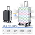 thumbnail image 4 of Kdxio Colorful Checkerboard Pattern Luggage Cover for Travel,Elastic and Durable,Fits 18-32 Inch,Anti-Scratch Suitcase Protector-No luggage included, 4 of 5