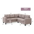 thumbnail image 2 of Glory Furniture Newbury Twill Fabric Sectional in Gray, 2 of 7