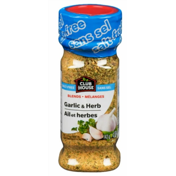Club House Seasoning Blends Salt Free Garlic & Herb 142g