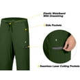 thumbnail image 4 of Little Donkey Andy Men's Ultra-Stretch Quick Dry 3/4 Pants Capri Shorts Drawstring Lightweight Hiking Travel Casual Dark Green XL, 4 of 7