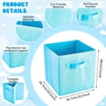 thumbnail image 2 of 12 Pcs Cube Storage Bin 11'' Fabric Storage Cubes Colorful Bins Foldable for Organizer Boxes Fabric Boxes for Shelf(Sky Blue, Purple, Pink, Rose), 2 of 14