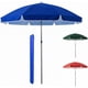 thumbnail image 1 of Sombrilla Para Playa Con Base Jardin Patio Alberca Exteriores Plegable 2X1.95 Metros Acero Reforzada Inclinación Manivela Ajustable Ideal Para Potegerte Del Sol AZUL, 1 of 7