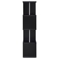 thumbnail image 3 of Baxter 67-inch 4-shelf Bookshelf Black and Chrome, 3 of 11