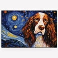 thumbnail image 3 of English Springer Spaniel Dog Canvas Van Gogh Starry Night Wall Art Gifts Canvas Wall Art Frame Music Artist Customized Canvas Framed Photo Art Work For The Bedroom(Gifts For Dog Lover ), 3 of 6