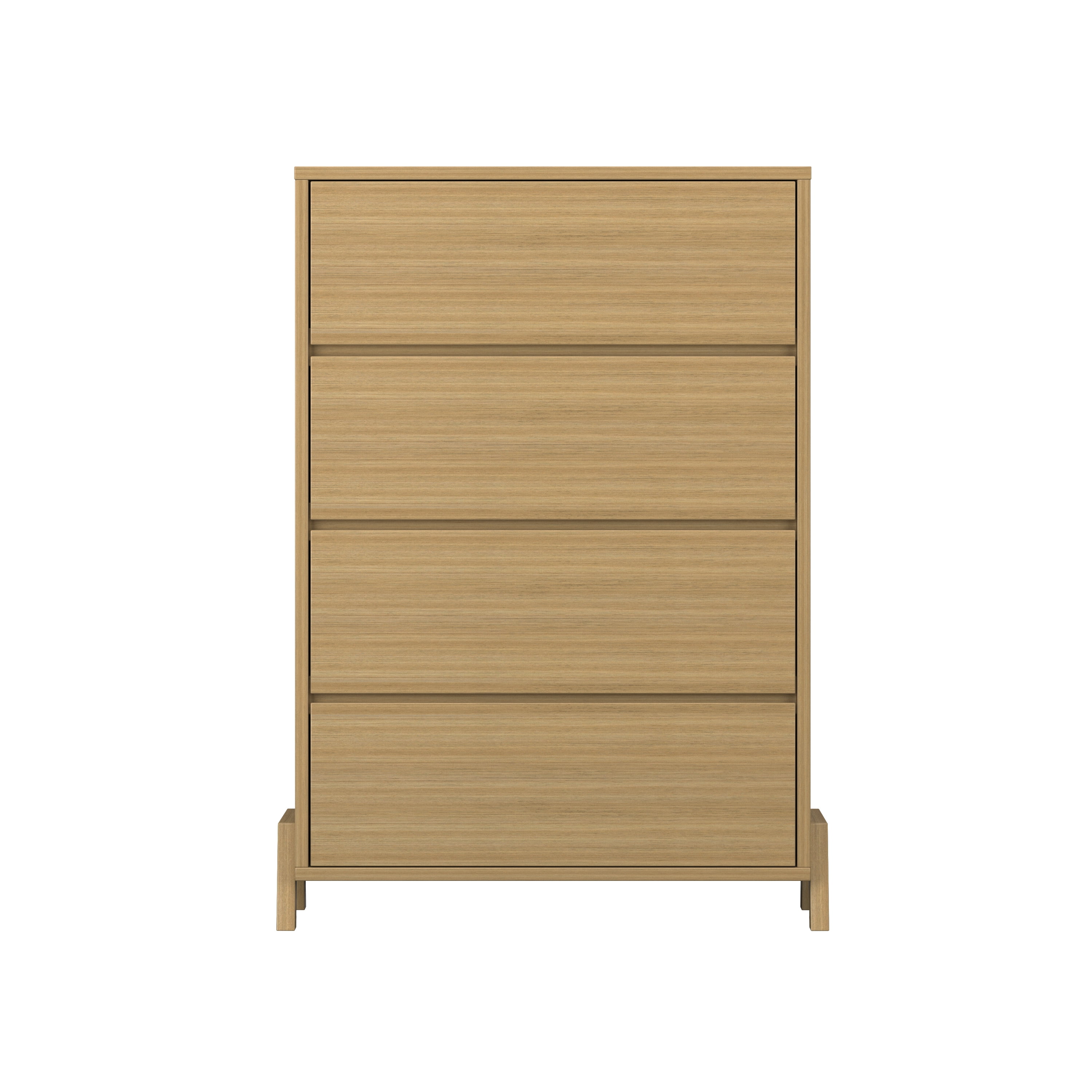 Mainstays Modern 4 Drawer Dresser, Natural Teak