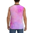 thumbnail image 4 of PAYOHTO Men's Sleeveless Shirts Gym Tank Top with Texture Bright Pink Spray Design, 4 of 8