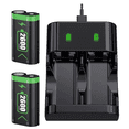 thumbnail image 1 of Batería Recargable Para Mando Xbox One/s/x/elite, 2x2600mah Negro, 1 of 4
