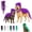 35.4 in Purple, variant on Dog Cat Pet Dinosaur Skeleton Costume,Soft Plush T Rex Halloween Outfit,3D Dinosaur Bone Hood Outfits Clothes for Medium Large Pet Cosplay Party Family (35.4 in Green)