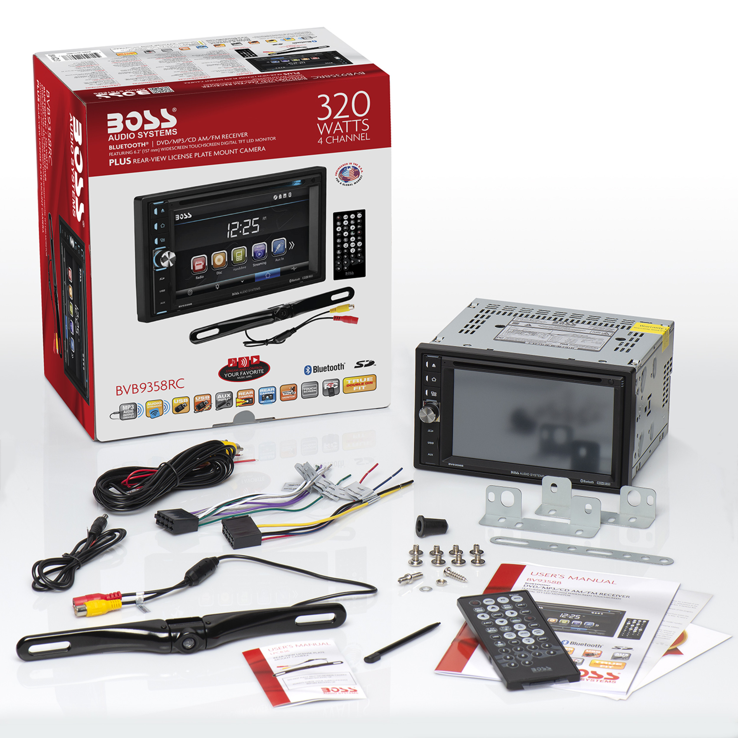 BOSS Audio Systems BVB9358RC Car DVD Player, Rearview Camera, Bluetooth 6.2” LCD - image 5 of 15