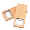 thumbnail image 5 of Paquete de 8 abridores de botellas de cerveza de madera, sacacorchos con mango de madera, abridores cuadrados de acero inoxidable, barra de cocina A, 5 of 5